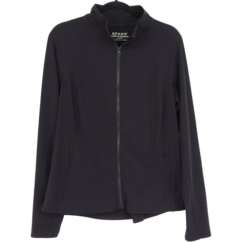 Spanx Womens PowerPlay Contour Full Zip Performance Jacket Size XL Black 50267R
